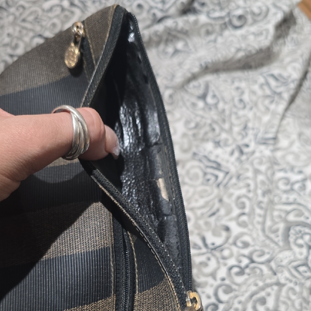 Fendi Black and Brown Striped Pouch - Picture 4 of 16